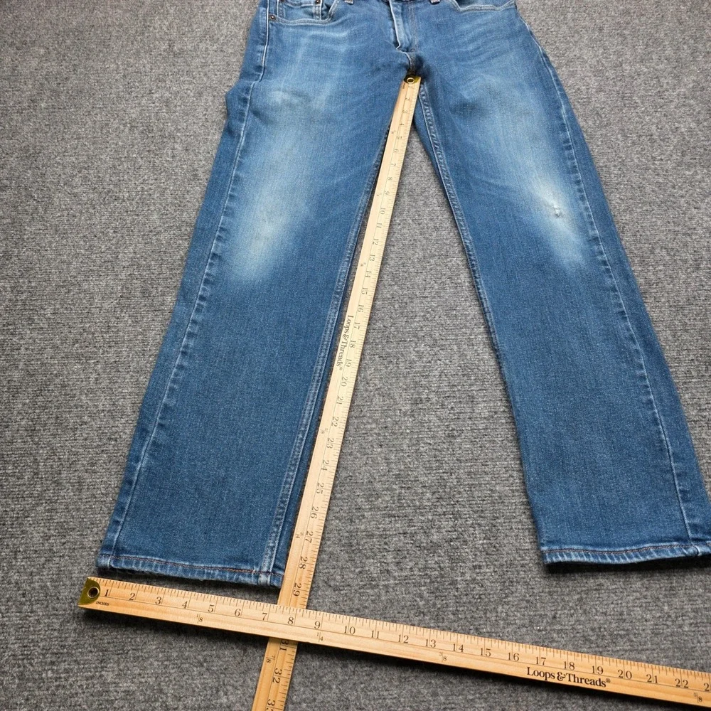 Levi's 505 Regular Fit Jeans Mens 30x30 Blue Stretch Straight Leg Denim Levi